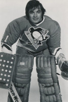 Michel Plasse with the Pittsburgh Penguins in 1975-1976. Michel Plasse with the Pittsburgh Penguins in 1975-1976.