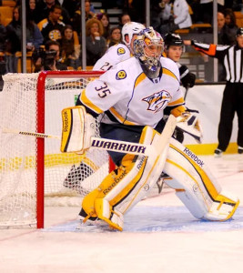 Pekka Rinne with the Nashville Predators. Pekka Rinne with the Nashville Predators.